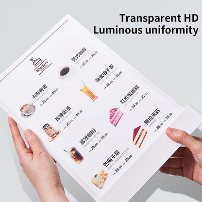 Brand new LED lightbox commercial LED light logo advertising lighting LED poster menu display A4 customization