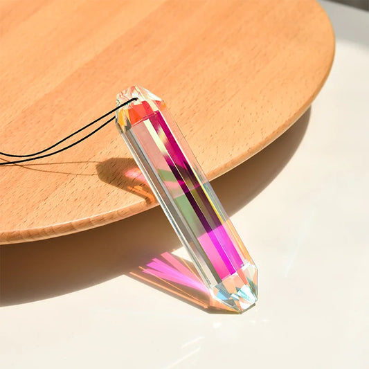 Sun Catcher Prism, Colorful Hexagonal Hanging Sun Catcher, Rainbow Catcher for Window, Room, Chandelier, Garden Home Decorati