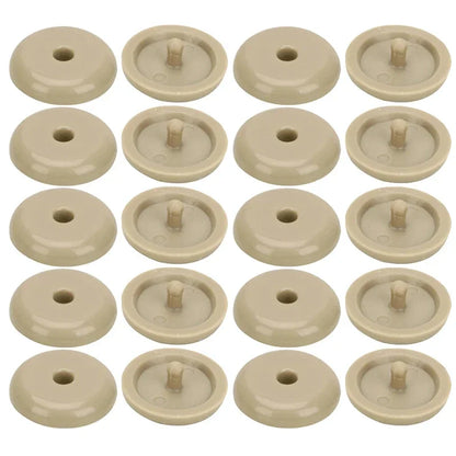 5/10pcs Car Safety Seat Belt Stopper Buckle Auto Seat Belt Spacing Limit Stop Plastic Anti-slip Seat Belt Stop Button - Beige