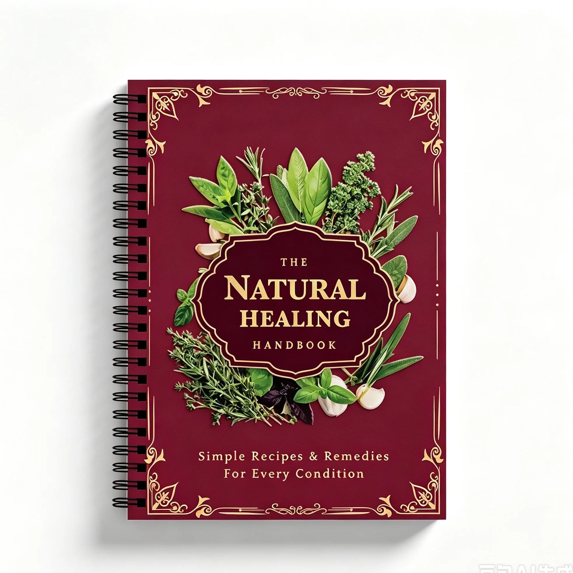 The Natural Healing Handbook, 3‑Version Herbal Natural Remedies Guide Book, Holistic Wellness Home Treatment Recipe Book