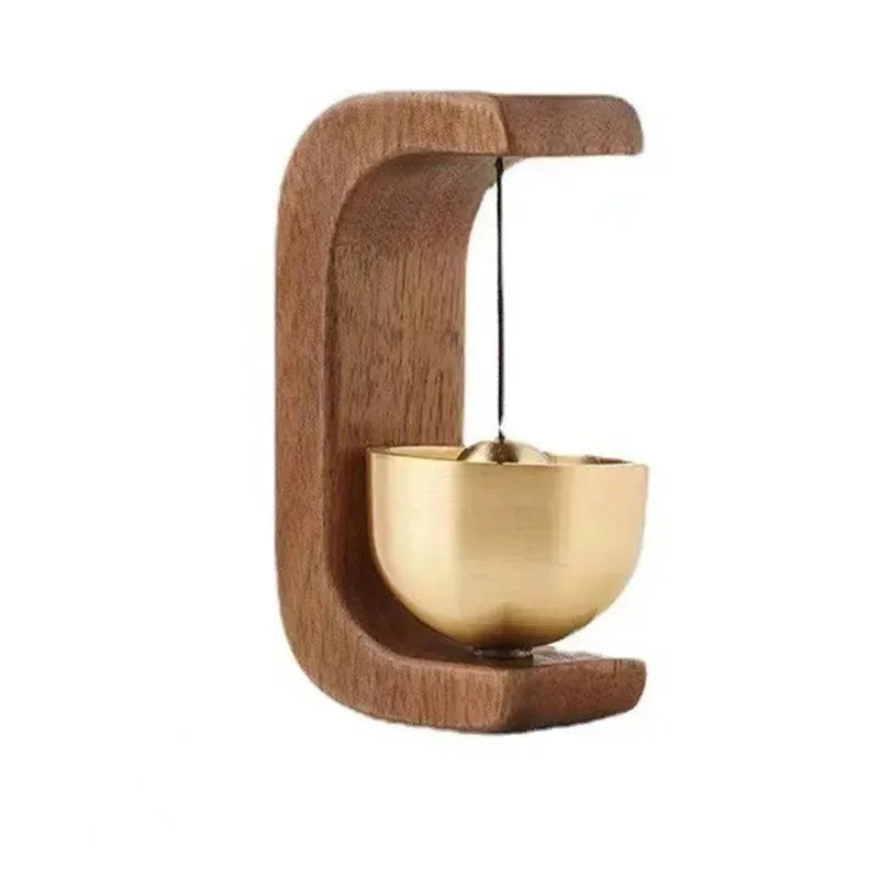 Hanging Decorations Wooden Wind Chimes Wireless Doorbell Entrance Door Bell Decorative Wind Bell for Home Opening - B1