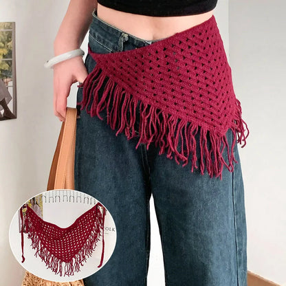 2025 ! Y2K Women Lace Tulle Bandage Skirt Stacked Lace Half Skirt Layering Small Butt Curtain Flower Triangle Hair Scarf - Wi