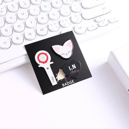 Stray kids mini brooch decoration accessories three piece set SKZOO mini animal bag clothing personalized decoration brooch -