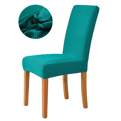 Elastic Dining Room Chair Cover Stretch Thick Jacquard Kitchen Chair Cover Slipcover For Dining Kitchen Hotel Wedding Banquet