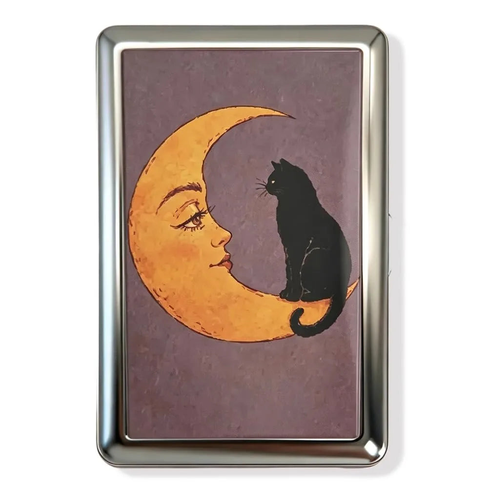 Vintage-Style Vintage Card Case Versatile Design Metal Material Metal Case Easy Snap Multi-function Card Holder - R