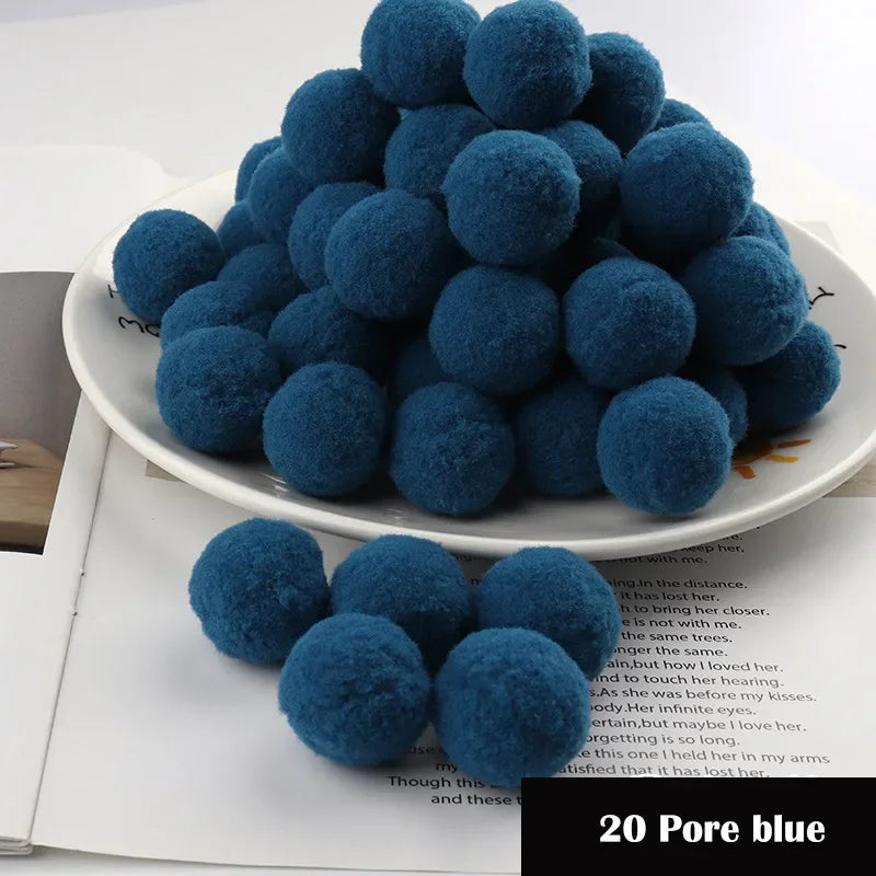 Assorted Pompom 8/10/15/20/25/30mm Fluffy Soft Pom Poms Balls Mixed Pompoms for DIY Crafts Wedding Decor Kid Toy Sewing Suppl