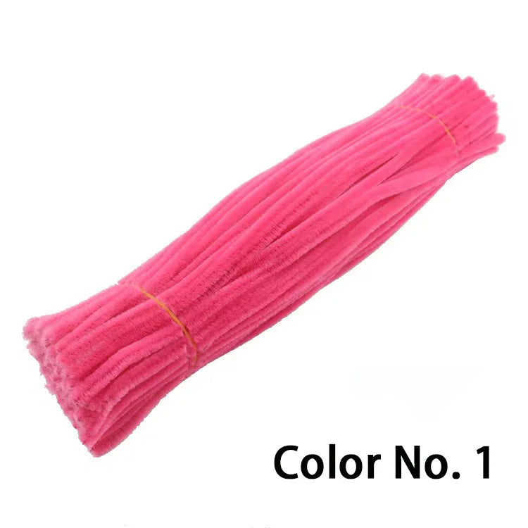 Chenille Stem Pipe Kids DIY Creative Toys Chenille Sticks Cleaners Kindergarten Educational Handmade Material Plush Strips