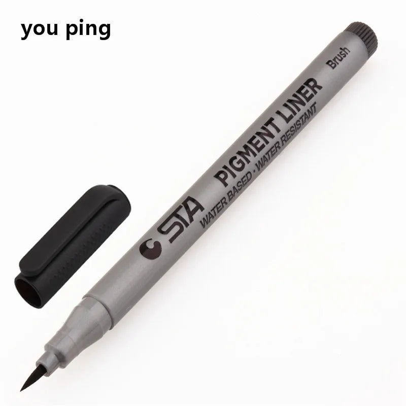 Waterproof Art Markers Brush Pen Sketch Drawing comics Pigment Line Pens Office School Stationery Supplies - Bruah