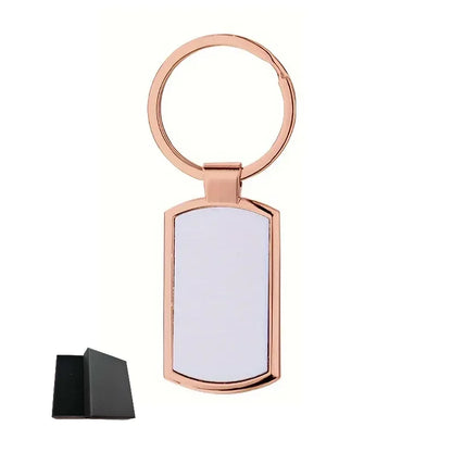 Personalised Photo Keyring, Personalised Sublimation Print Picture, DIY Picture Keyring - Rose golden gift box