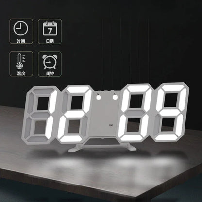 Digital Decoration for Bedroom Desk Watches Led Wall Clock Living Room Alarm Modern Home and Decoration Electronic Table Deco