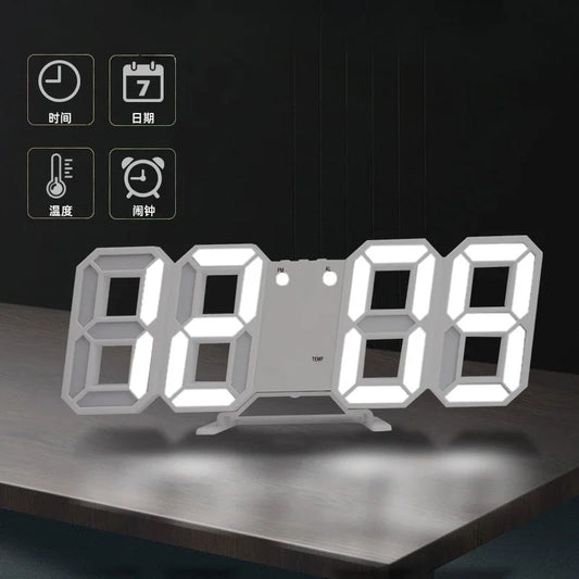 Digital Decoration for Bedroom Desk Watches Led Wall Clock Living Room Alarm Modern Home and Decoration Electronic Table Deco