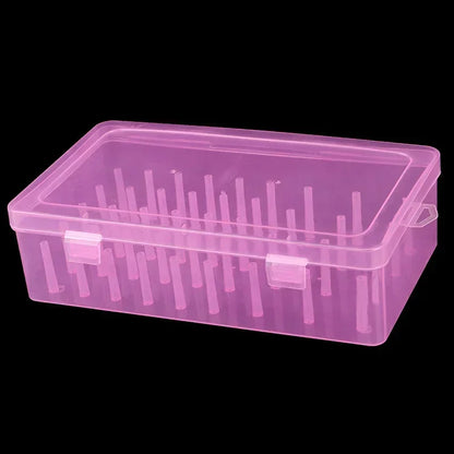 New Sewing Thread Box 42 Pieces Spools Bobbin Carrying Case Container Holder Craft Spool Organizing Case Sewing 24 Spools - P