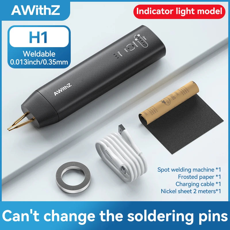 AWithZ Portable Spot Welder DIY Handheld Spot Welding Machine 90 Gears Adjustable Spot Welding for 18650 Lithium Battery - AW