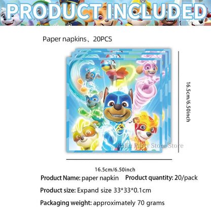 PAW Patrol Birthday Party Decor Tableware Tablecloth Plates Cup Balloons Baby Shower PAW Patrol Party Supplies Kids Favors Gi