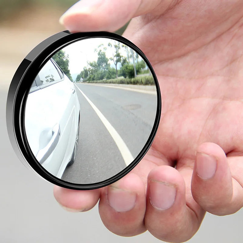 2Pcs 360 Degree Adjustable Blind Spot Mirror Car Auxiliary Rearview Convex Mirror Round Frame Wide Angle Mirrors for Car Reve