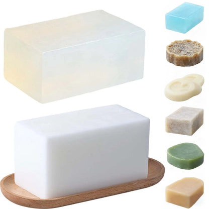 1000g Glycerin Soap Base DIY Handmade Soap Base Transparent White Melt Pour Making Soap Aromath Bath Raw Materials