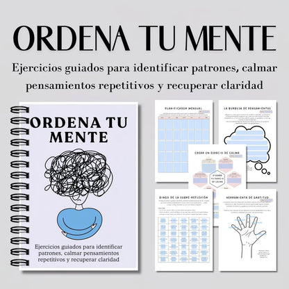 Spanish Style Reflection Journal Structured Mind Organization Diary Bleed-resistant Paper Notebook with Matte Cover for Work