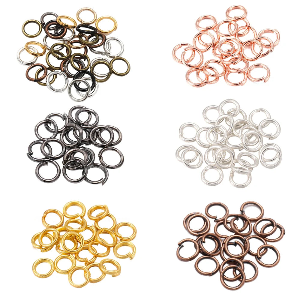 50-200pcs/lot 3-20 mm Jump Rings Split Rings Connectors For Diy Jewelry Finding Making Accessories Supplies