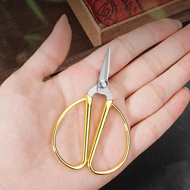 Mini Stainless Steel Scissors Vintage Tailor Scissors Durable Embroidery Scissors Fabric Thread Cutter Craft Tool For Sewing 