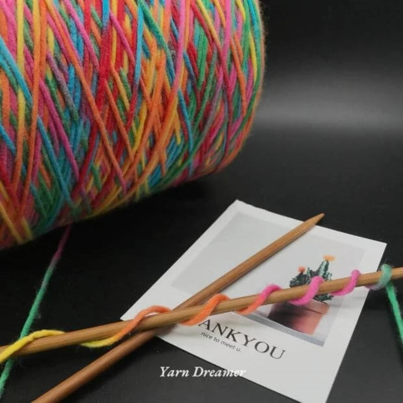 Crochet Yarn, Colorful Gradient Knitting Yarn, 100g Hand Knitting Thread, Perfect for Scarves, Shawls, Hats, Crochet Projects