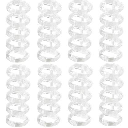 8 Pcs 5-Ring Loose Leaf Binders Plastic Binding Combs Snap Split Book Rings for Notebook Diary Organizing Accessories - WHITE