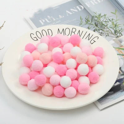 Pompoms 8/10/15/20/25/30mm Soft Pompons Colorful Fluffy Plush Craft DIY Pom Pom Fur Ball Pon Pon Home Decoration Kids Toys 10