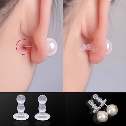 Silicone Ear Pad-anti-piercing Earring, Full Coverage Earplug Safety Earring Back for DIY Production, Jewelry Production
