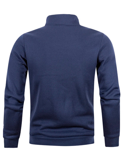 Men's Quarter Zip Up Long SleeveSlim Fit Lightweight Mock Neck Pullover Casual Sweaters Half Turtleneck Cozy Outdoor Streetwe