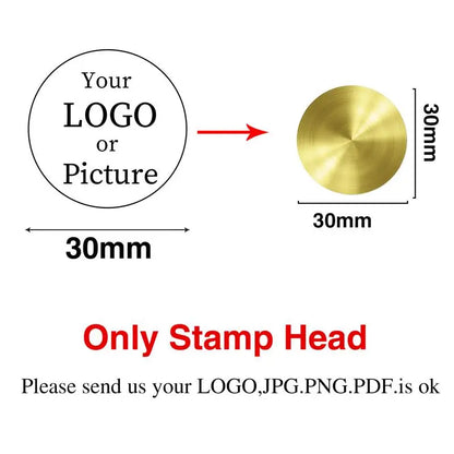 Custom Stamps Personalized Logo Metal Stamps Custom Wax Seals Stamps Customize Your Own Logo Gift Stamps Invitation Stamps - 
