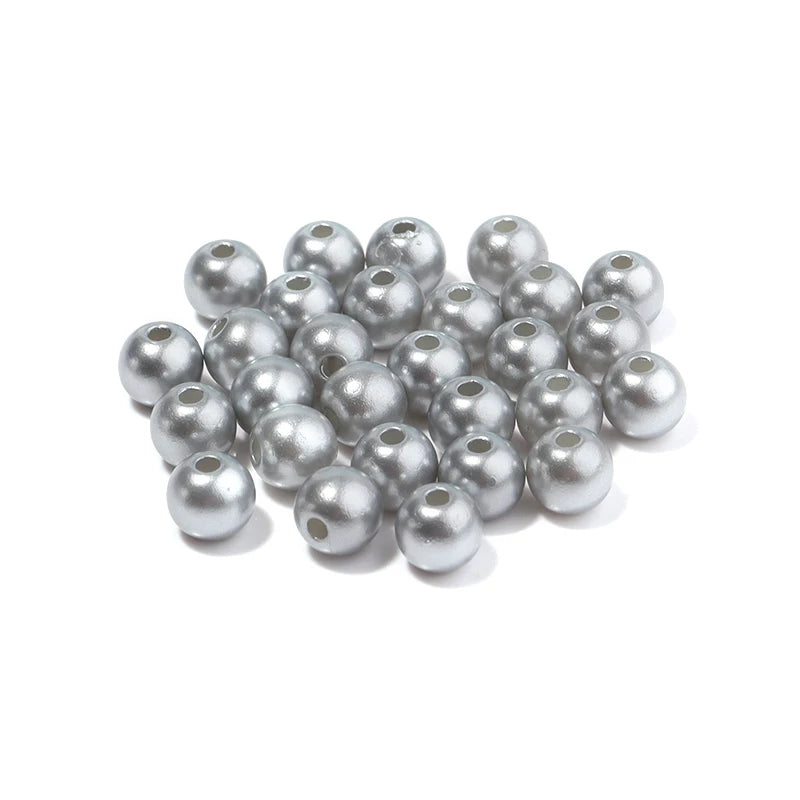 50-1000pcs/Lot Round ABS Imitation Pearl Beads Loose Beads Plastic Acrylic Spacer Bead For Jewelry Making Diy Bracelet Neckla