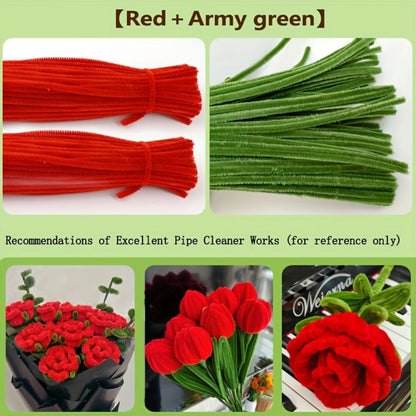 200 Pcs Pipe Cleaners Craft Supplies 2 Assortment Pastel Color Chenille Stems for Art and Craft Project Creative DIY Decorati