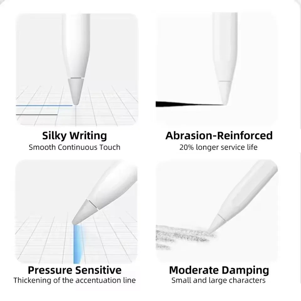Replacement Pencil Tips for Apple Pencil 1st 2nd Generation iPencil Smooth Spare Nibs for iPad Pro Pencil 1/2 Stylus Fine Nib