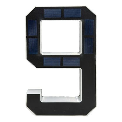 Solar Lighted House Number Outside Light-up LED Address Sign Waterproof Modern House Number Light Address Number for Door Dec
