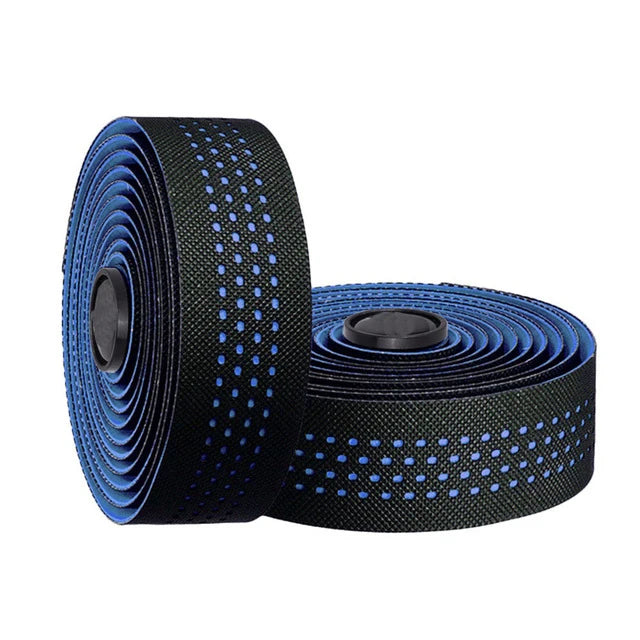 1pair Perforated Breathable Handlebar Tapes Non-slip Road Bike Bar Tape EVA/PU Soft Anti-Vibration Wrap Tape Durable Bar Bart