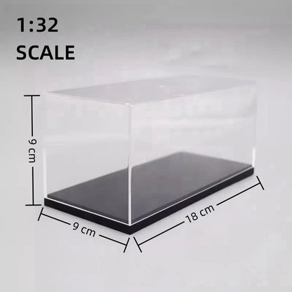 Scale 1/64 1/43 1/32 1/24 1/18 Clear Acrylic Display Box Case for Car Model Dust Cover Pre Made Box Diecast Professional Stor