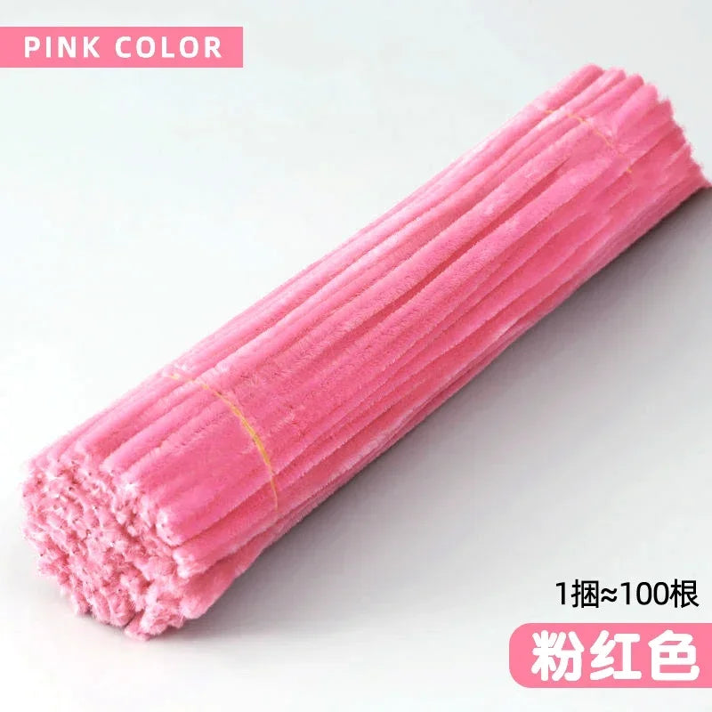 100/50Pcs Chenille Stems Bulk 22 Colors Chenille Pipe Cleaner Stems Kids Art and Crafts Projects and Decorations(6 MM x 12 in
