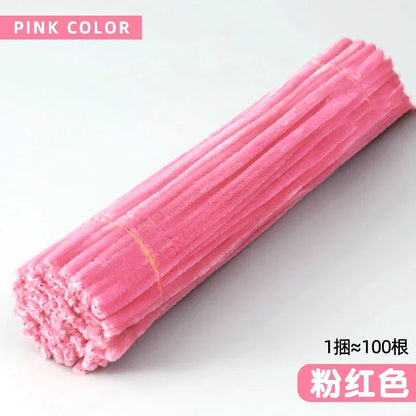 100/50Pcs Chenille Stems Bulk 22 Colors Chenille Pipe Cleaner Stems Kids Art and Crafts Projects and Decorations(6 MM x 12 in