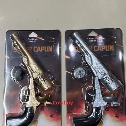 Metal Western Cowboy Revolver Non-Firing Model, Vintage Design, Collectible, Not A Real