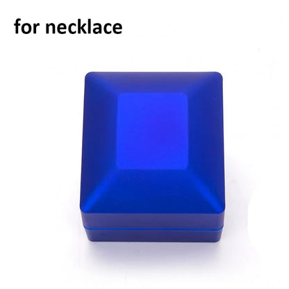 Jewelry Box with Light for Display Gift Earring Necklace Engagement Rings Case Packaging Showcase LED Boxes Cases Packaging B