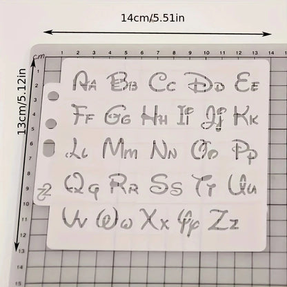 DIY Craft Alphabet Letter Stencils Template Painting Scrapbooking Embossing Stamping Album Card Decorative Embossing Paper Ca