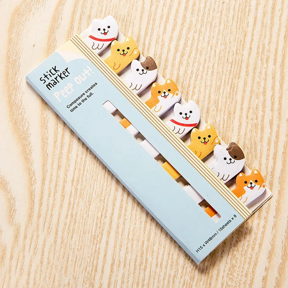 Cute Penguin Cat Panda Memo Pads Sticky Notes Index Posted Planner Office Creative School Stationery - Dog
