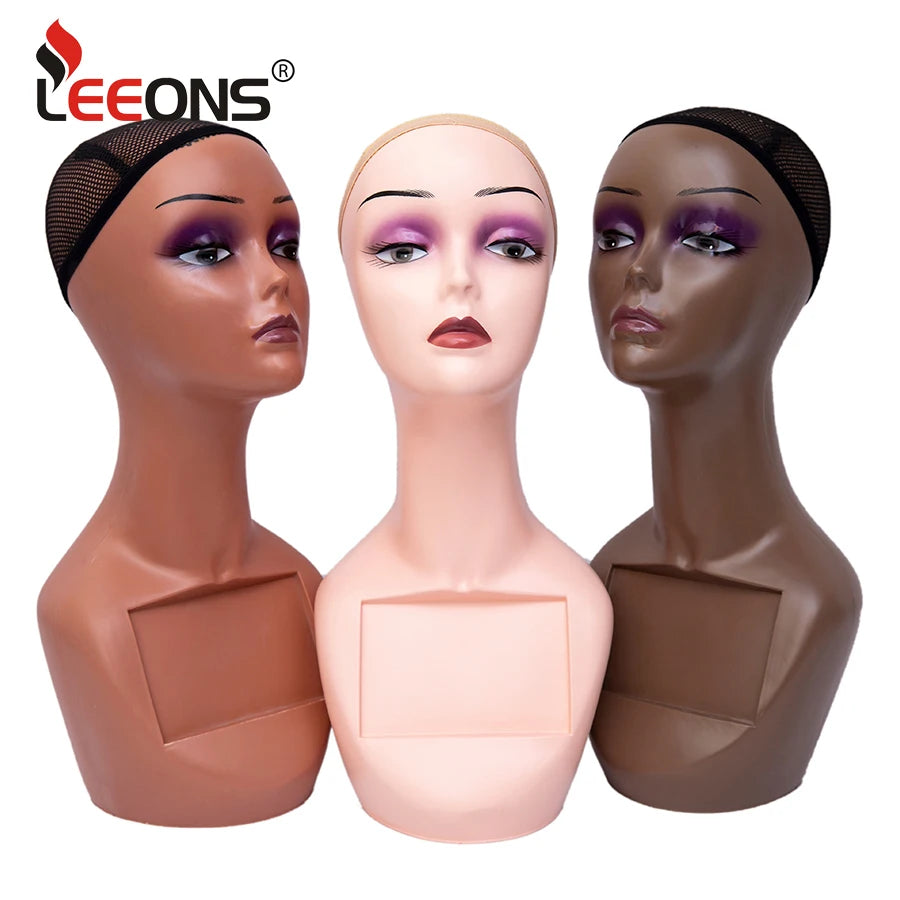 Manikin Wig Display Stand Female Mannequin Pvc Realistic Mannequin Head Bust For Wigs Display Making Styling Hats,Sunglasses