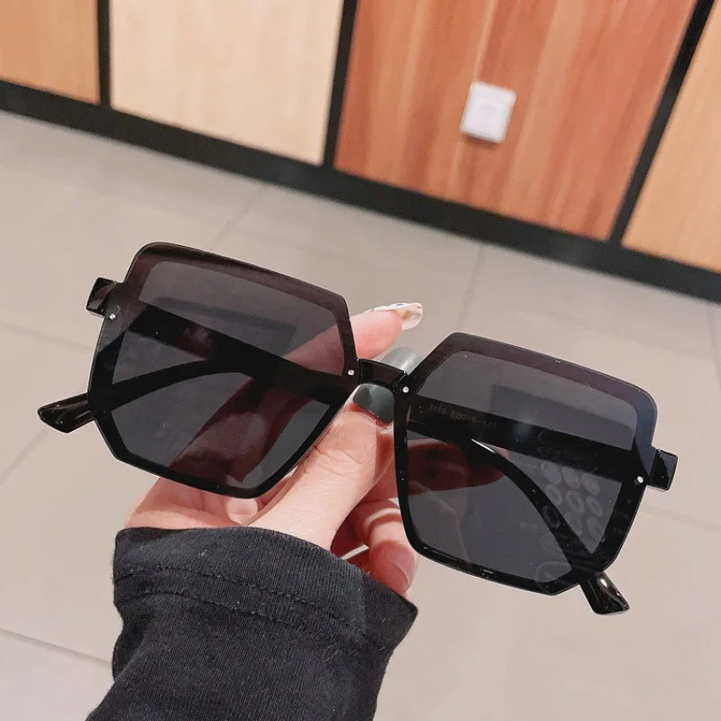 Big Frame Vintage Sunglasses Women Men Brand Square Sun Glasses Retro Eye Glasses Goggle for Male Female Polygon Sunglasses ﻿