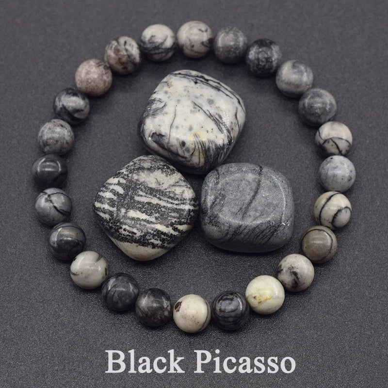 Real 5A Natural Lapis Lazuli Stone Beads Bracelet Homme Elastic Energy Healing Jewelry for Women Gift for Boyfriend