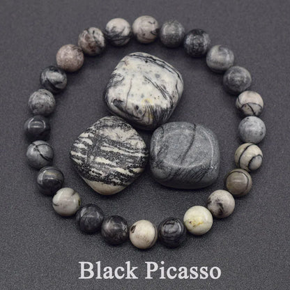 Real 5A Natural Lapis Lazuli Stone Beads Bracelet Homme Elastic Energy Healing Jewelry for Women Gift for Boyfriend