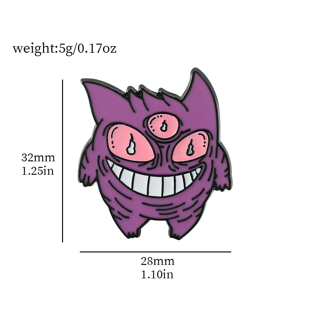 Gengar Cartoon Brooches Anime Enamel Lapel Pins for Backpack Accessories Fans Collection Brooches Jewelry Gift - Gengar 10