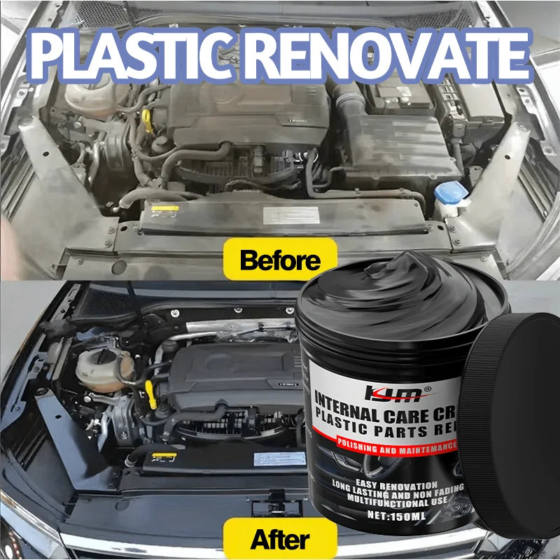 NEW Car Bumper Repair Paste - Restores Artificial Leather with Plastic, Enhances Black Effect, Car Polishing with Refurb Coat