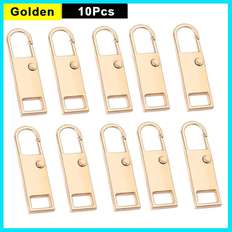 5/10Pcs Zipper Slider Puller Replacement Instant Zipper Tab Repair Zippers Handle Mend Fixer Buckle for Suitcase Sewing Craft