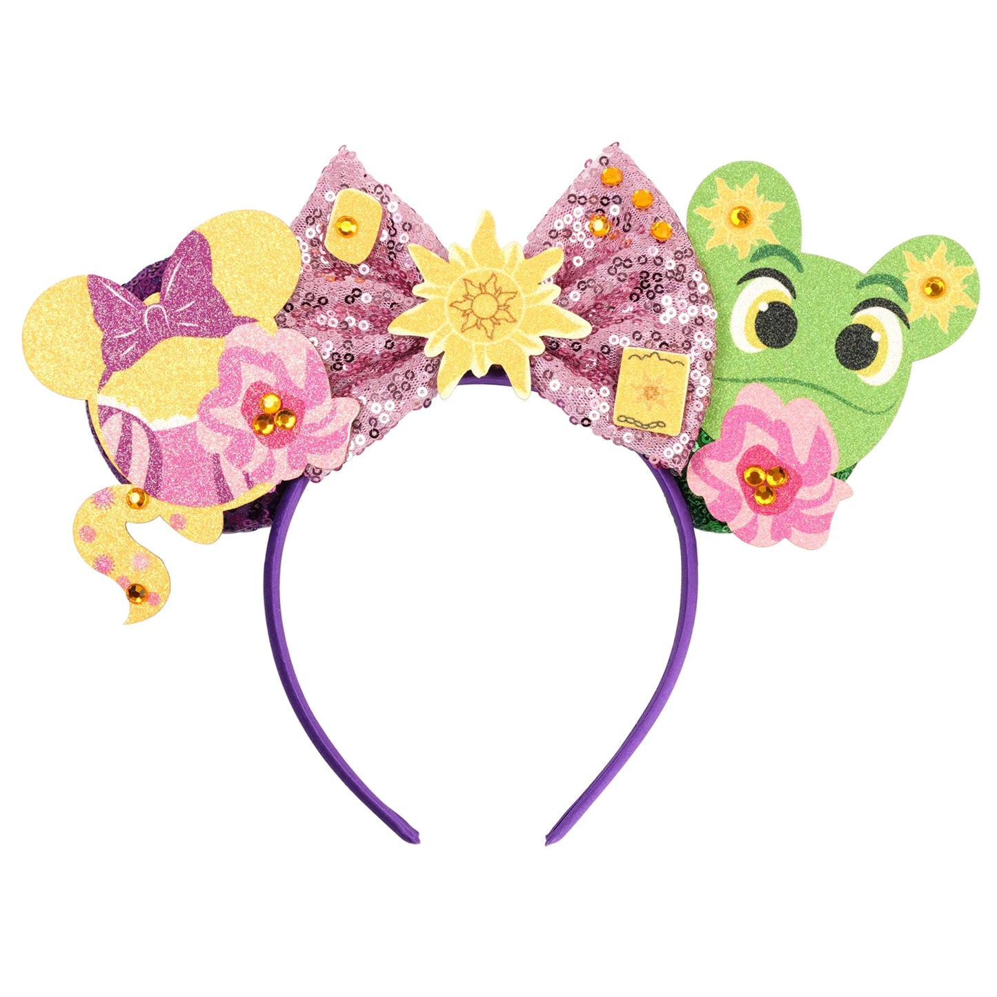 New Christmas Halloween Mouse Ears Headband Cartoon Sequin Bows Headband Birthday Party Princess Cosplay Costume For Women Ad