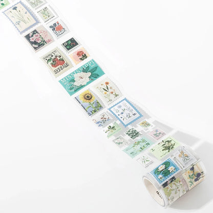 55mmx2m Vintage Stamp Tape Style Stickers 1 roll Decorative collage Diary Album Scrapbooking material Craft Supplies